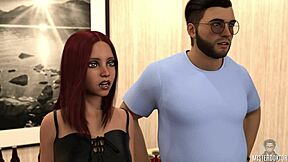 horny milf roleplays with cute big ass brunette teen in law school fantasy