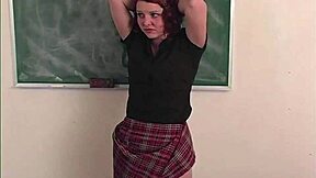 Betty Stripped and Bare Bottom Spanked by Teacher