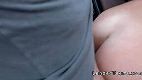 Brunette Teen Fucks Hitchhiker Stranger Car POV Facial