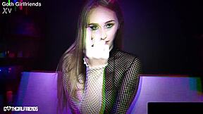 Angel Youngs Naughty Busty Goth Begs Facial Cumshot