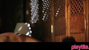 Blindfolded Brunette Teen Pornstar Blowjobs Old Man in Special Hotel Sex Motel Room