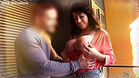 blonde pornstar nora spots teen at bus stop, drags him for monster cock ride?