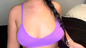 horny amateur teen slut toys her pussy on cam