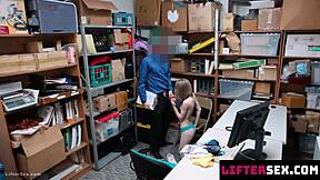 lp officer traps teen shoplifter for rough doggystyle punishment