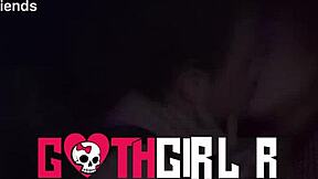 Angel Youngs Naughty Busty Goth Begs Facial Cumshot