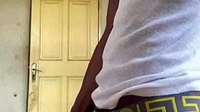 college boy strokes his oiled monster bbc in bedroom solo 😏💦