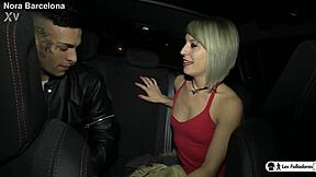 blonde pornstar nora spots teen at bus stop, drags him for monster cock ride?