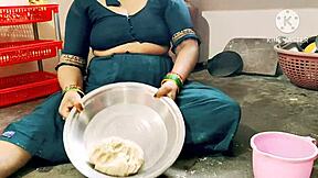 Desi mom yells pound my big ass doggystyle in kitchen now