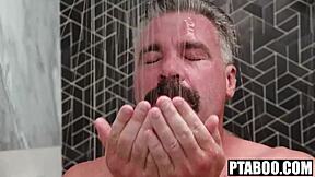 Tessa thomas showers quick before charles dera hardcore pounding