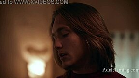 Petite blonde loses virginity to stepbrothers and demon during exorcism