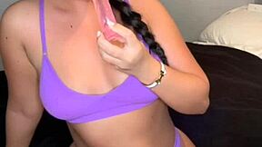 horny amateur teen slut toys her pussy on cam