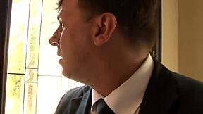 Blonde babysitter craves boss cock after deepthroat fun