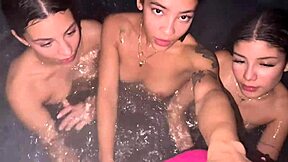 friends and i bang hot neighbor in poolside foursome