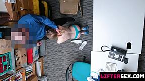 lp officer traps teen shoplifter for rough doggystyle punishment