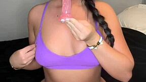 horny amateur teen slut toys her pussy on cam