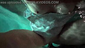 imagine this pov slut teasing her small tits before fucking hard outside in the pool