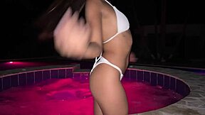 Best Friend Aroused Into Steamy Public Jacuzzi Pounding Session