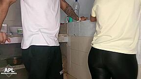 stepmom's friend kitchen juicy pussy touch homemade fuck recording part 1 😜🍑