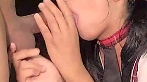 mexicana en lenceria colegiala cogida amateur pov