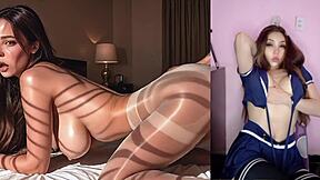 First-time college nurse? Tease that athletic latina pussy creampie