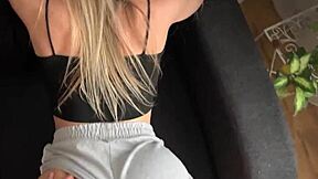 stepsis caught gooning pussy with lovense lush vibrator begs for big cock