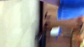 jean overalls upskirt while shoppin outsides~