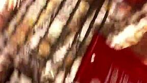 jean overalls upskirt while shoppin outsides~