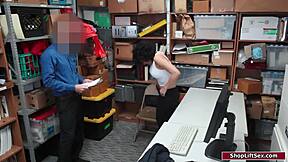 old cop rips clothes off busty latina shoplifter for rough face fuck?