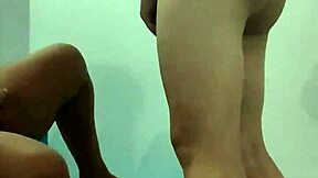 Wife's whore side out fucking step-nephew doggy on cam