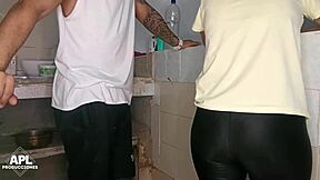 stepmom's friend kitchen juicy pussy touch homemade fuck recording part 1 😜🍑