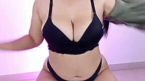 i rub my curvy pussy with black panties till i cum soaking wet