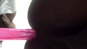 Sexy Ebony Shemale Stretches Huge Ass With Monster Cock Anal Pounding