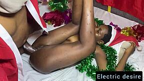 santa's big cock gifts raw creampie to sexy skinny ebony teen this christmas?