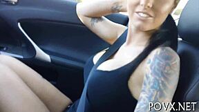 adorable teen babe slurps hardcore pov cock deep