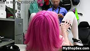 Things go south girls blowjob cowgirl officer after shop catch hidden cam 😏👮‍♂️