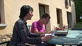 lucie luke french housewife takes anal pounding outdoors in garden