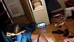 Tatted Big Booty Babe Sloppy Blowjob Twerk Massive Facial Cumshot