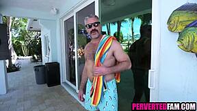 Stepdaughter's Bikini Tease Turns Into Outdoor Anal With Tattooed Daddy