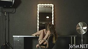 Sexy softcore fingering with wet pussy play