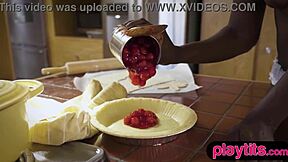 petite ebony babe strips kitchen showing juicy bubble ass