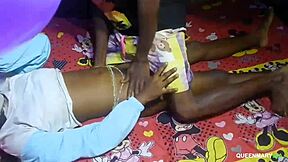 Fucking skinny ebony teen creampie on christmas hits different