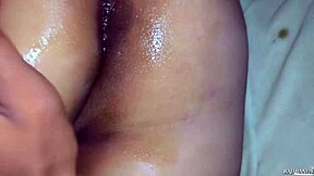 Oily Ass Massage Turns Juicy for Sexy Housewife!
