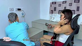 Savannah Watson rides coworker monster cock rough office doggystyle missionary