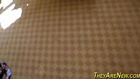 Amateur Newbie Gags On Monster Cock Facial