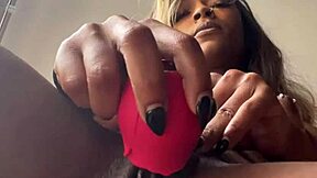 perfect pov watching petite black babe vibe her natural tits solo