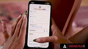 Lesbian babe Alina Ali straps on to fuck straight BFF Nicole Aria hard