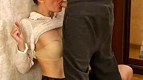 Amateur Young Skirt Socks Girl Takes Deep Mouth Fucking With Moans