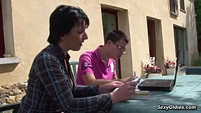 lucie luke french housewife takes anal pounding outdoors in garden