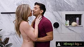 Cory Chase milf slurps teen stepson's throbbing pipe!