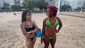 called two beach brunettes for porn cash wonder if they bite